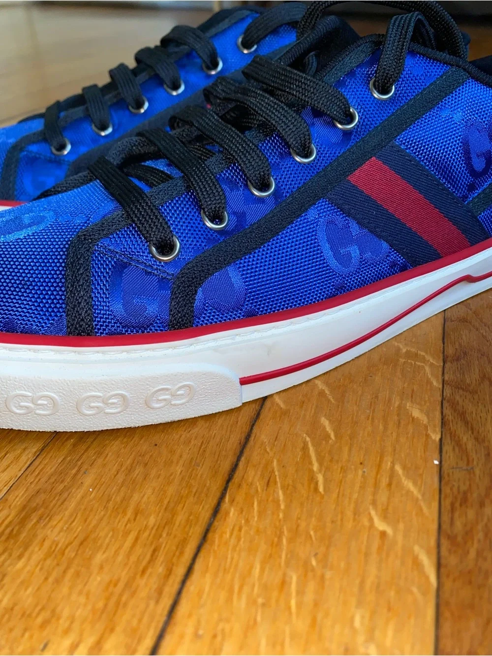 Gucci Tennis 1977 Off The Grid Blue GG Sneakers (RARE) Sz 13